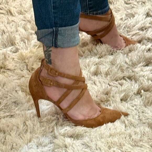 Christian Louboutin Victorilla Biscotto Brown Pump Sandal EU 37.5 US 7.5 - Picture 12 of 12